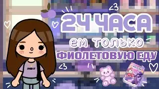 24 ЧАСА ЕМ ТОЛЬКО ФИОЛЕТОВУЮ ЕДУ🍇💟//SIACOT//тока бока 💜