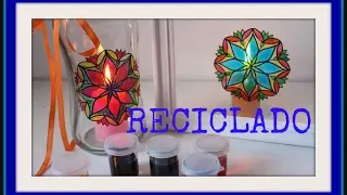 DIY - Cómo hacer candeleros con vinilos y lacas caseras - Tutorial - Reciclado - Recycling