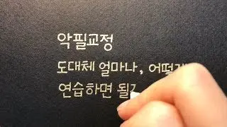 악필교정 // 도대체 얼마나, 어떻게 연습하면 될까?[ddoddan]
