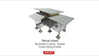 Structure Roof - Metal sheet    Model in place   sweep