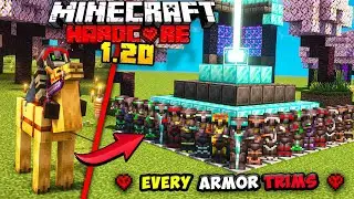 I Built an ARMOR TRIM Factory in Minecraft Hardcore