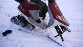 самодельный снегоход из мопеда (скутера) севастополь