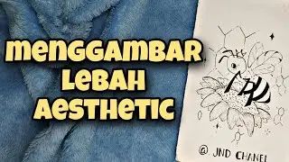 cara menggambar lebah aesthetic