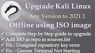 How to upgrade Kali Linux any version to 2021.1 using ISO image in offline mode