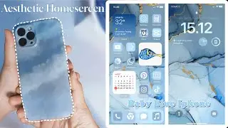 Aesthetic customization home screen ☁️  custom iphone theme, wallpaper, widget, icon tutorial