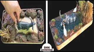 How To Make Buffalo Bathing in the Pond | Epoxy Resin Creations | Resin Art