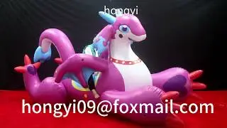 Giant Inflatable Purple Dragon Pool Toy
