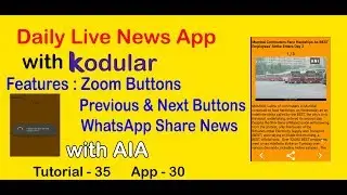 Daily News App Making Using Kodular || with Zoom Feature