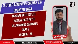 Flutter in Urdu |  TODO App With SQFlite Part 9 | Display Data |