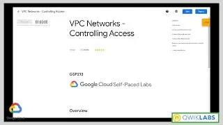 VPC Networks Controlling Access Qwiklabs