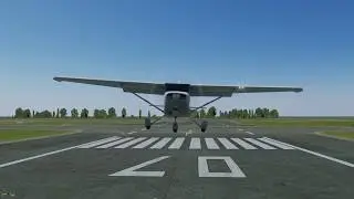 X-Plane 11 : Cessna 172 : Crosswind Landing