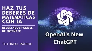 Cómo utilizar ChatGPT para RESOLVER PROBLEMAS matemáticos | Haz los DEBERES FACILMENTE | Tutorial