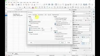 LibreOffice Calc: export spreadsheet as PDF 