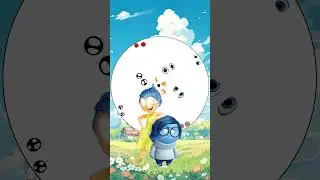 Sadness and Joy from inside out #viral #drawing #insideout #masha #insideout2