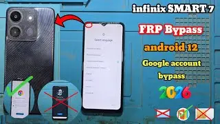 Infinix SMART 7 FRP Google bypass |  FRP bypass Google account bypass android 12 No PC ❌️