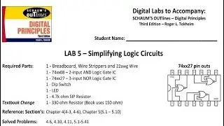 Digital Lab 5 - Simplifying Logic Circuits