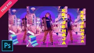 Design Vaporwave Aesthetic Cover Art - Tutorial Photoshop CC 2020
