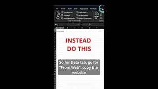 Copy Data from Web to Excel | Excel Web Scraping | Work Smart Hub