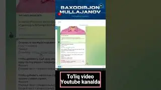 TELEGRAMDA POSTBOTDA ISHLASH SIRLARI