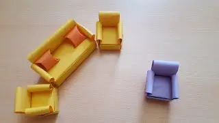 Armchair | How to make an origami paper Armchair | paper craft | DIY
