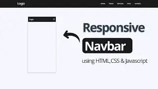 Responsive navigation bar using HTML, CSS, and JavaScript. 