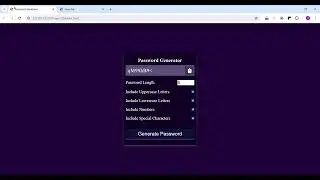 Password Generator   Application