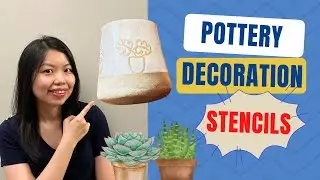Pottery Decorating with Vinyl Stencils | Using Cricut to Create Unique Designs