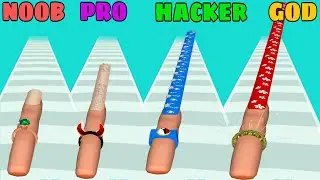 NOOB VS PRO VS HACKER VS GOD in Nail Stack! (Big Update)