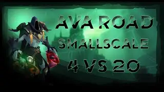 4 vs 20 Avalonian Road Fights / Small Scale Outnumbered / Albion Online
