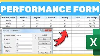 Use of Performance FORM and How To Create FORM In Excel | Data Entry Form In Excel