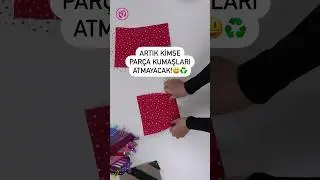Parça kumaşları değerlendirebileceğiniz kolay fikir♻️ 