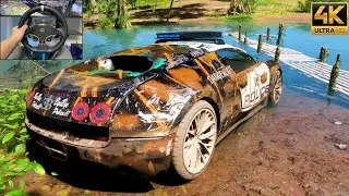 Rebuilding 1500HP Police Bugatti Veyron | Forza Horizon 5 | Moza R9 gameplay