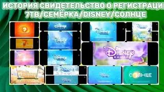 История Заставок Свидетельство о Регистрации 7ТВ/Семёрка/Disney/Солнце