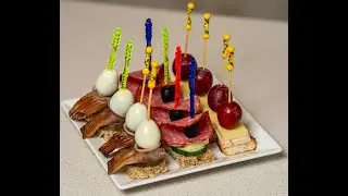 Простые новогодние канапе. Праздничная закуска!