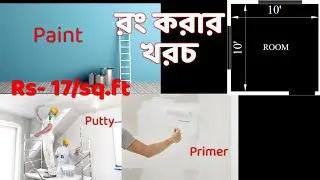 Cost of Painting Work for House in Bangla | Including Quantity of Materials and Labor Rates