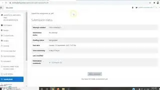 How to submit assignment in Moodle LMS platform