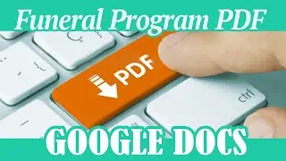 Create A PDF File Funeral Program Template - Google Docs