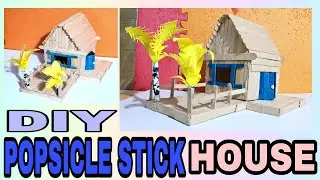 DIY Popsicle Stick House | Popsicle Stick Crafts | Artistiku Studio