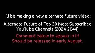 New Alternate Future video soon AGAIN! Comment below to get featured!