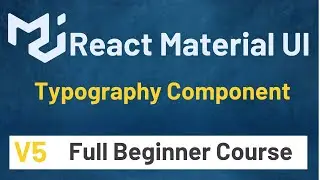 Material UI In React JS Tutorial #10 Typography Component | Material UI V5