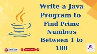 Write a Java Program to find prime numbers between 1 to 100 | #java #coding #tutorial