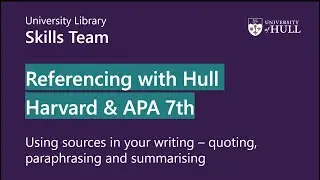 Harvard or APA referencing 4   Using sources in writing