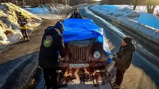 Эвакуация ГАЗ-69А из деревни!
