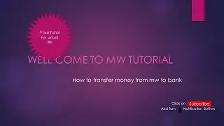 How to transfer money from mw to bank