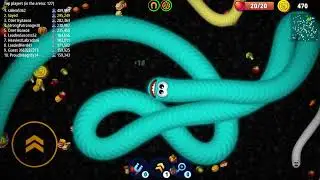 Wormszone.io Gameplay 23 Big Snake attack small Snake