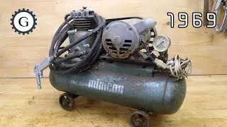 Vintage Air Compressor Restoration | 1969 Iwata Minicom