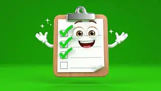 Checklist Green Screen Cartoon Animation