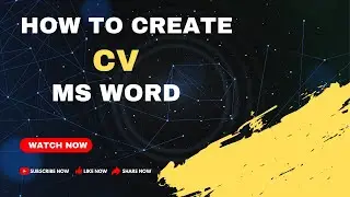 How To Create CV In Easy Way