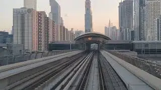 Dubai Skyline best view from Dubai Metro Train