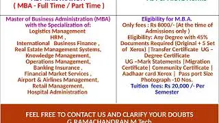what is Master of Business Administration (MBA) with the Specialization of ?